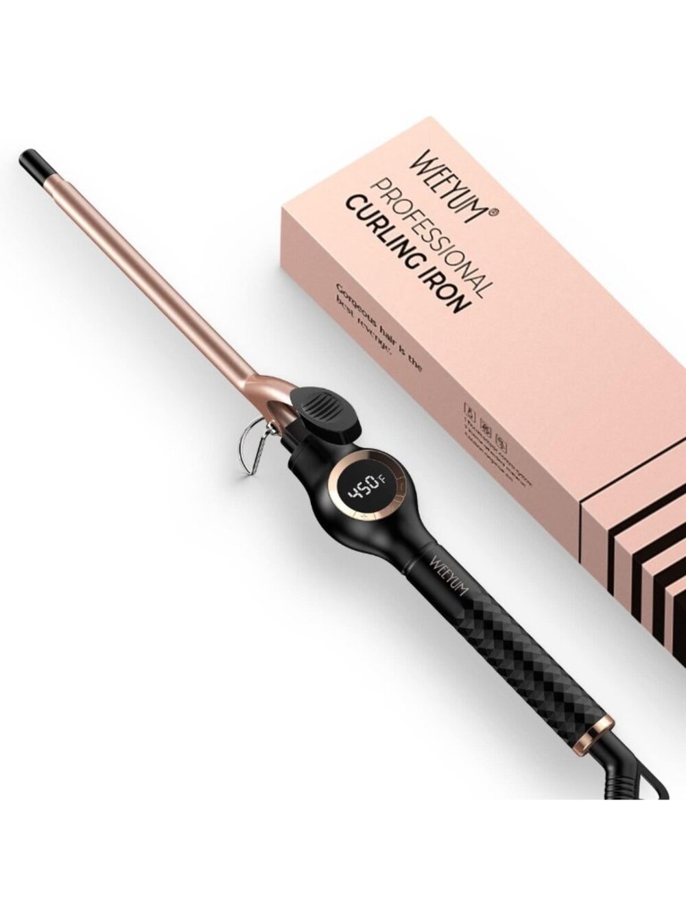 Mini 3/8 Inch Curling Iron for Short Hair - Travel-Friendly Tiny Curling Wand